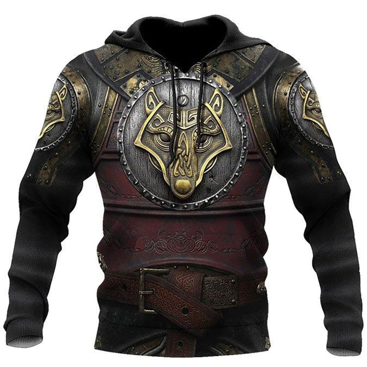 Sudadera con capucha vikinga Fenrir Warrior Gear Sudadera con capucha vikinga Fenrir Warrior Gear