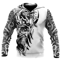Sudadera vikinga con capucha \"Furia de Odín Sudadera vikinga con capucha \"Furia de Odín