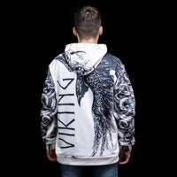 Sudadera vikinga con capucha \"Furia de Odín Sudadera vikinga con capucha \"Furia de Odín