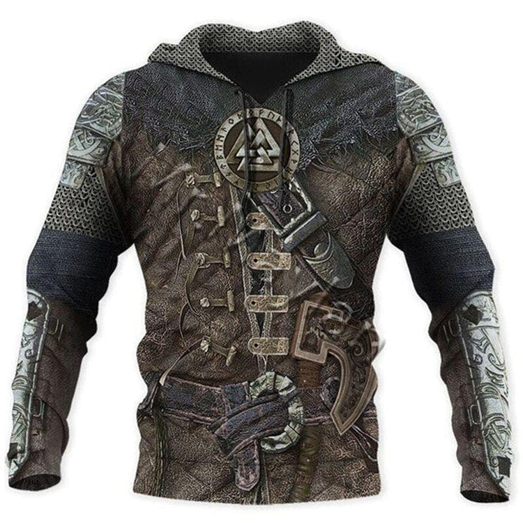 Sudadera vikinga con capucha \"Valhalla Armour Hoodie Sudadera vikinga con capucha \"Valhalla Armour Hoodie