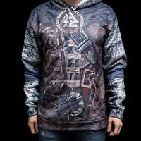 Sudadera vikinga con capucha \"Valhalla Armour Hoodie Sudadera vikinga con capucha \"Valhalla Armour Hoodie