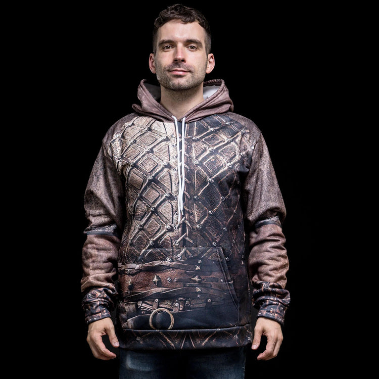 Sudadera vikinga con capucha \"Skjaldmö Equipment Hoodie Sudadera vikinga con capucha \"Skjaldmö Equipment Hoodie