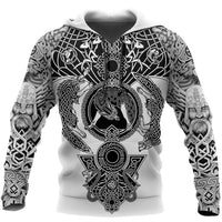 Sudadera vikinga con capucha \"Northern Wolf Hoodie - Viking Emblems Sudadera vikinga con capucha \"Northern Wolf Hoodie - Viking Emblems
