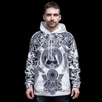 Sudadera vikinga con capucha \"Northern Wolf Hoodie - Viking Emblems Sudadera vikinga con capucha \"Northern Wolf Hoodie - Viking Emblems