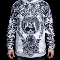 Sudadera vikinga con capucha \"Northern Wolf Hoodie - Viking Emblems Sudadera vikinga con capucha \"Northern Wolf Hoodie - Viking Emblems