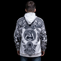 Sudadera vikinga con capucha \"Northern Wolf Hoodie - Viking Emblems Sudadera vikinga con capucha \"Northern Wolf Hoodie - Viking Emblems