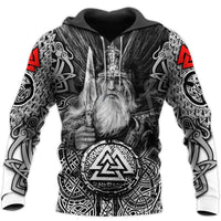 Sudadera vikinga con capucha Mjöllnir y Valknut Sudadera vikinga con capucha Mjöllnir y Valknut