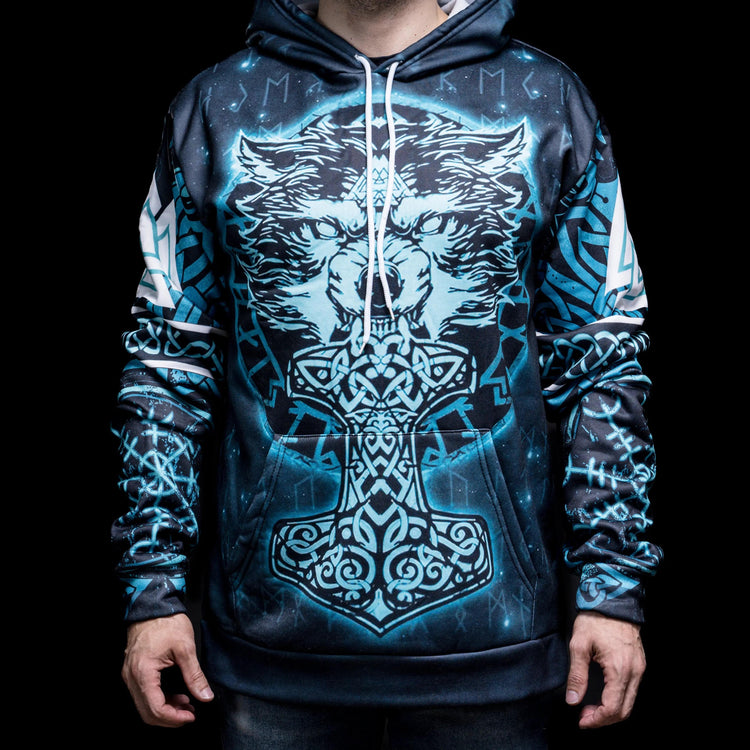 Sudadera con capucha vikinga Mjölnir du Loup Sudadera con capucha vikinga Mjölnir du Loup