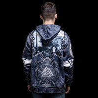 Sudadera con capucha Odín y Gungnir - The Axes of Valknut\" Viking Hoodie Sudadera con capucha Odín y Gungnir - The Axes of Valknut\" Viking Hoodie