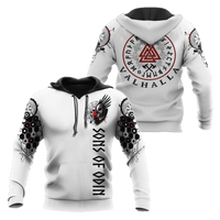Sudadera vikinga con capucha \"Rune Valknut Path to Valhalla Sudadera vikinga con capucha \"Rune Valknut Path to Valhalla