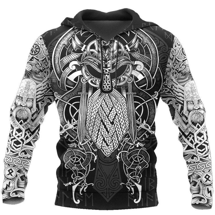 Sudadera vikinga con capucha \"Thor's Epicenter - Power of Thunder Sudadera vikinga con capucha \"Thor's Epicenter - Power of Thunder