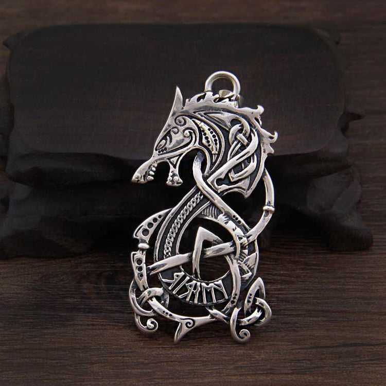 Colgante de plata de ley 925 - La Rage de Fenrir Colgante de plata de ley 925 - La Rage de Fenrir
