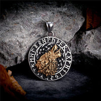 Llavero rugido de Fenrir dorado Llavero rugido de Fenrir dorado