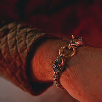 Pulsera Lobo Dorado Gigante - Fenrir Pulsera Lobo Dorado Gigante - Fenrir