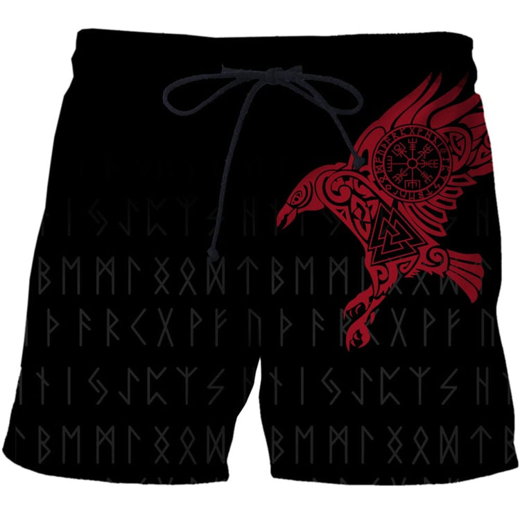 Pantalones cortos Viking - Corbeau Rouge Sang Pantalones cortos Viking - Corbeau Rouge Sang