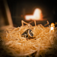 Anillo de cabeza de lobo Viking - acero inoxidable Anillo de cabeza de lobo Viking - acero inoxidable