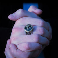Anillo de cabeza de lobo Viking - acero inoxidable Anillo de cabeza de lobo Viking - acero inoxidable