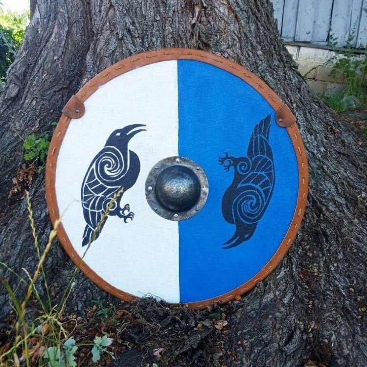 Escudo vikingo de Hugin y Munin Escudo vikingo de Hugin y Munin
