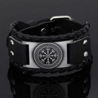 Pulsera de cuero Aegishjalmur Pulsera de cuero Aegishjalmur