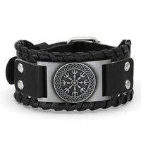 Pulsera de cuero Aegishjalmur Pulsera de cuero Aegishjalmur