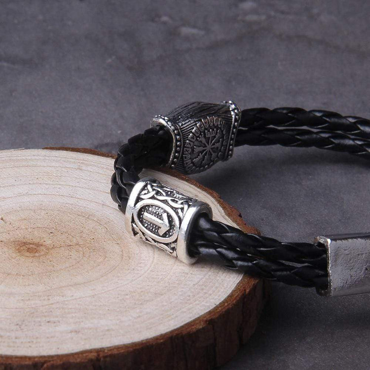 Pulsera de brújula rúnica Vegvisir Pulsera de brújula rúnica Vegvisir