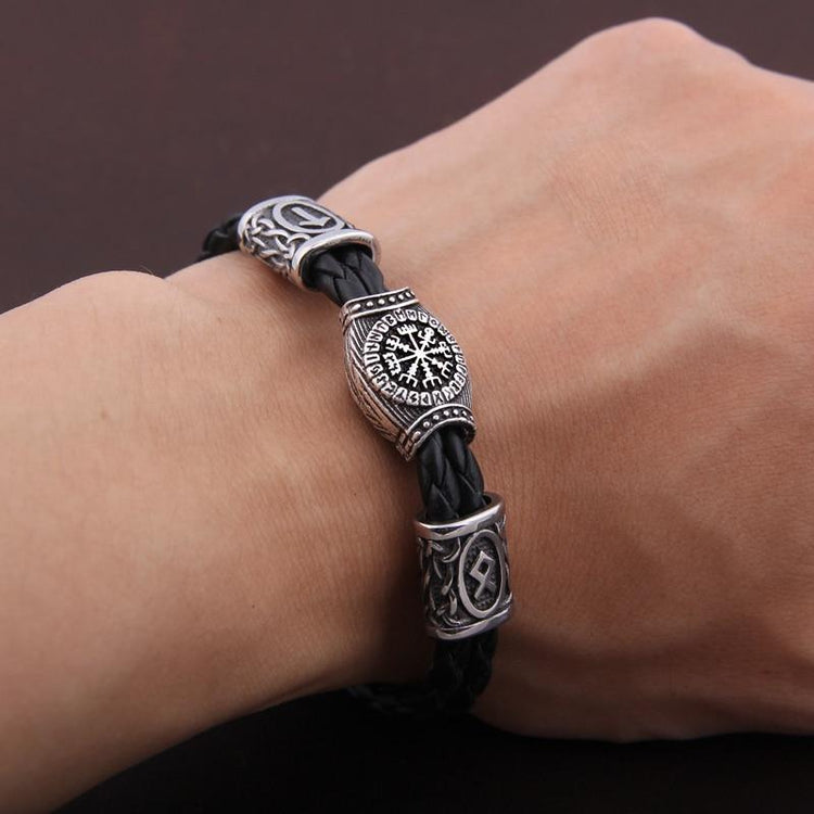 Pulsera de brújula rúnica Vegvisir Pulsera de brújula rúnica Vegvisir