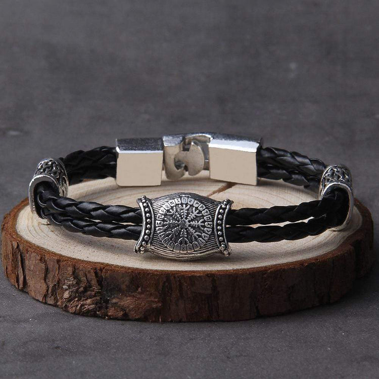 Pulsera de brújula rúnica Vegvisir Pulsera de brújula rúnica Vegvisir