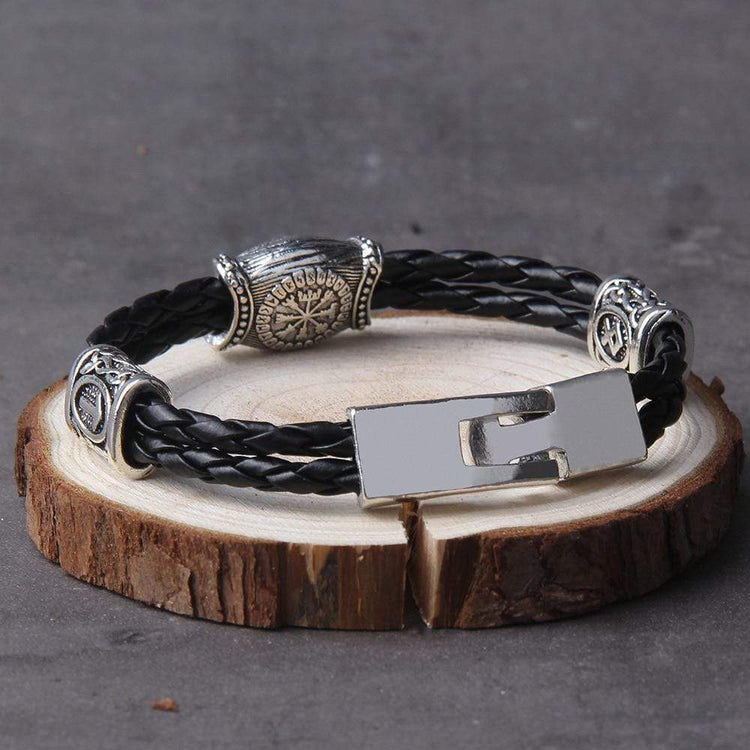 Pulsera de brújula rúnica Vegvisir Pulsera de brújula rúnica Vegvisir