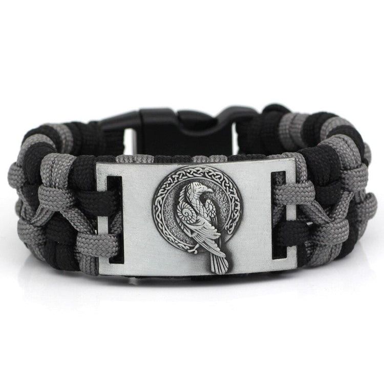 Pulsera de cuervo de Odín con paracord Pulsera de cuervo de Odín con paracord