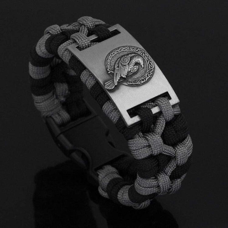 Pulsera de cuervo de Odín con paracord Pulsera de cuervo de Odín con paracord