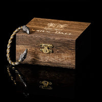 Pulsera de lealtad vikinga - Cuervos de Odín Oro y Plata Pulsera de lealtad vikinga - Cuervos de Odín Oro y Plata