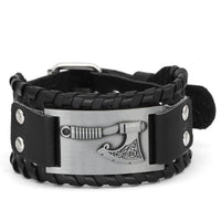 Pulsera de cuero con forma de hacha Pulsera de cuero con forma de hacha