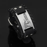 Pulsera de cuero con forma de hacha Pulsera de cuero con forma de hacha