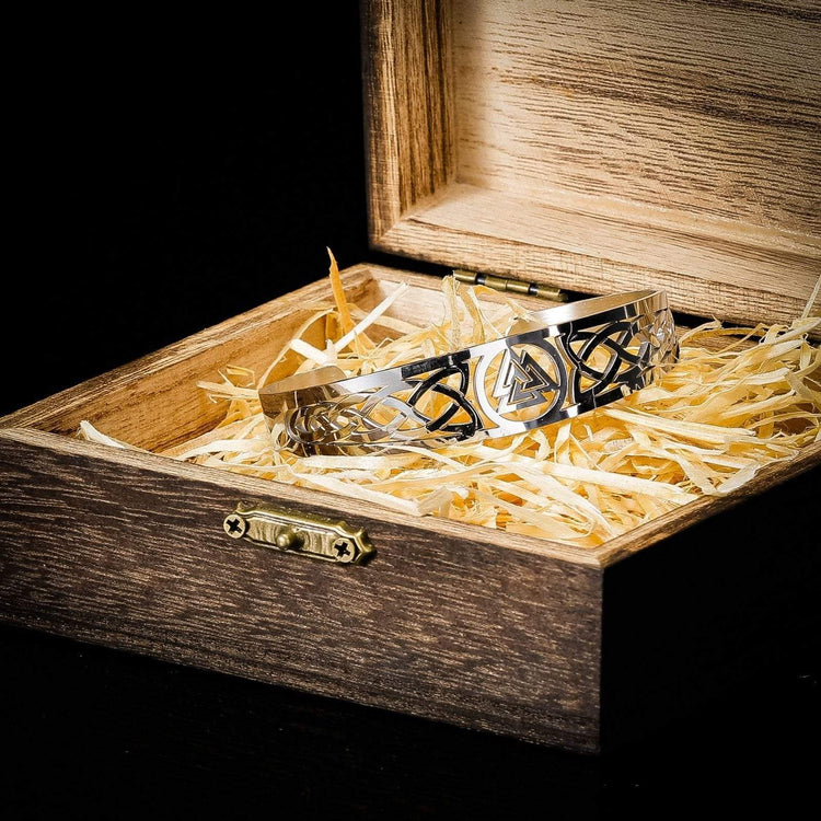 Pulsera ajustable de acero inoxidable Viking Valknut Pulsera ajustable de acero inoxidable Viking Valknut