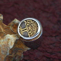 Anillo de sello Golden Tree of Life - acero inoxidable Anillo de sello Golden Tree of Life - acero inoxidable
