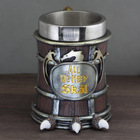 Taza vikinga \"All we need skal\" de resina Taza vikinga \"All we need skal\" de resina