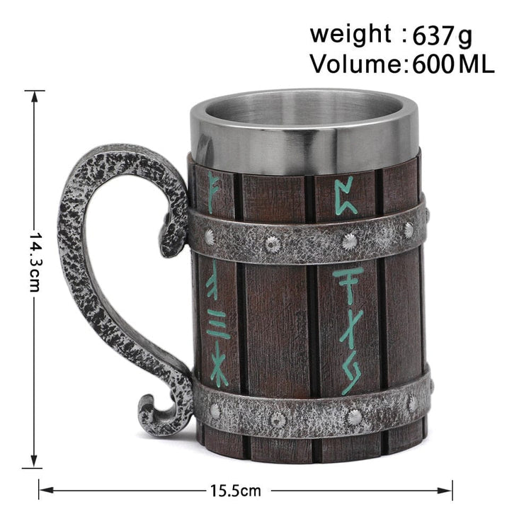 Taza vikinga con runa nórdica Taza vikinga con runa nórdica