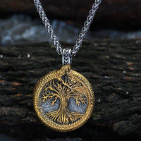 Collar árbol sagrado de Yggdrasil con Jörmungand Collar árbol sagrado de Yggdrasil con Jörmungand
