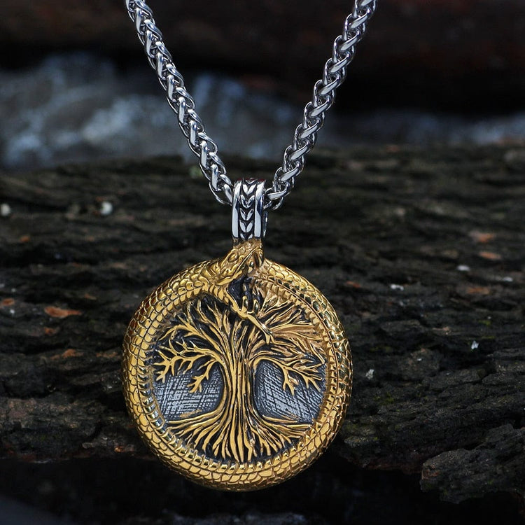 Collar árbol sagrado de Yggdrasil con Jörmungand Collar árbol sagrado de Yggdrasil con Jörmungand