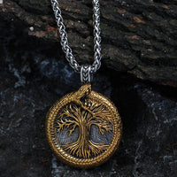 Collar árbol sagrado de Yggdrasil con Jörmungand Collar árbol sagrado de Yggdrasil con Jörmungand