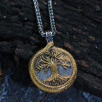 Collar árbol sagrado de Yggdrasil con Jörmungand Collar árbol sagrado de Yggdrasil con Jörmungand