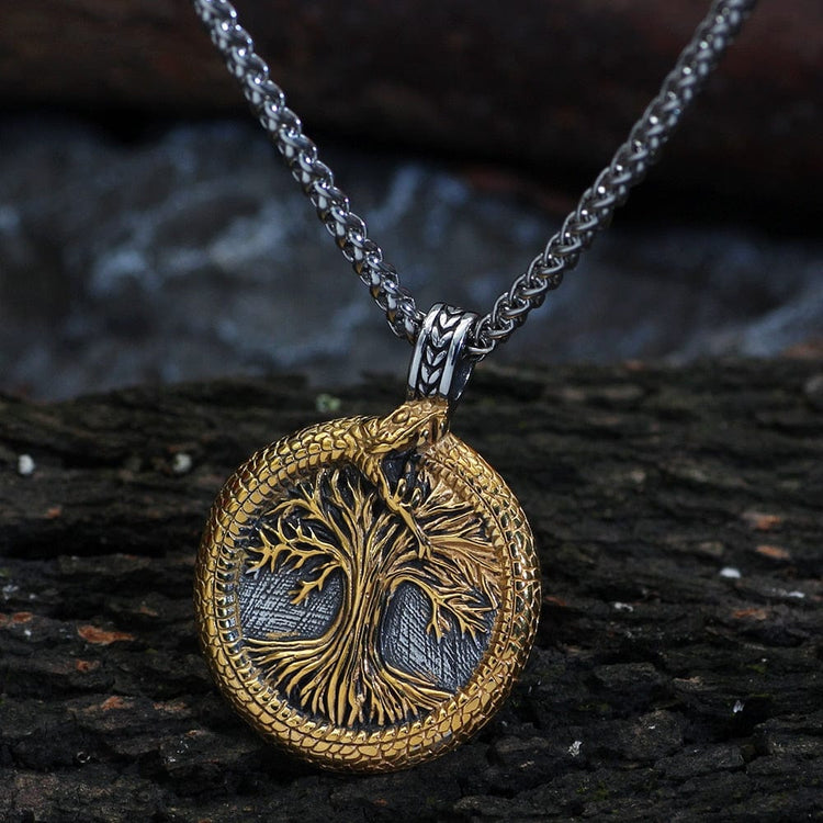 Collar árbol sagrado de Yggdrasil con Jörmungand Collar árbol sagrado de Yggdrasil con Jörmungand