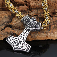 Collar de valentía Mjolnir ornamentado Collar de valentía Mjolnir ornamentado