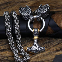 Collar de poder de Mjolnir y protección para Freki y Geri. Collar de poder de Mjolnir y protección para Freki y Geri.