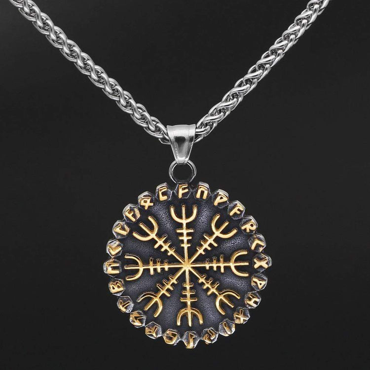 Collar Vegvisir | Acero inoxidable Collar Vegvisir | Acero inoxidable