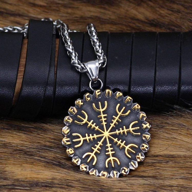 Collar Vegvisir | Acero inoxidable Collar Vegvisir | Acero inoxidable
