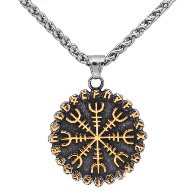 Collar Vegvisir | Acero inoxidable Collar Vegvisir | Acero inoxidable