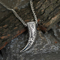 Collar vikingo Diente de Fenrir el lobo gigante Collar vikingo Diente de Fenrir el lobo gigante