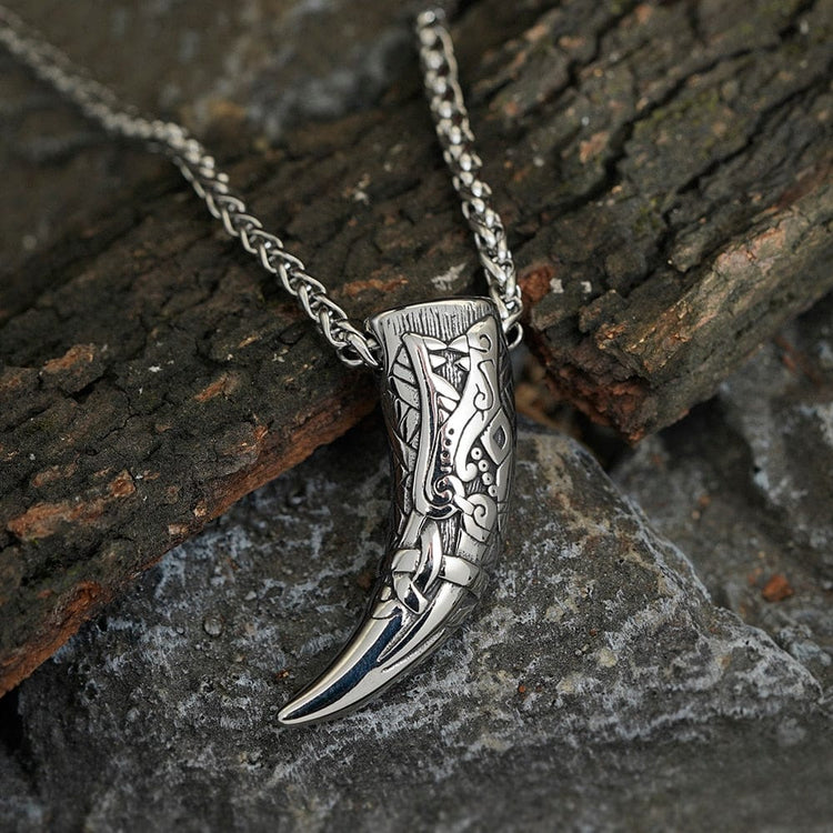 Collar vikingo Diente de Fenrir el lobo gigante Collar vikingo Diente de Fenrir el lobo gigante