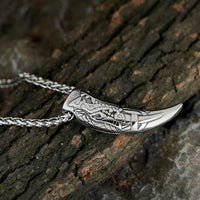 Collar vikingo Diente de Fenrir el lobo gigante Collar vikingo Diente de Fenrir el lobo gigante